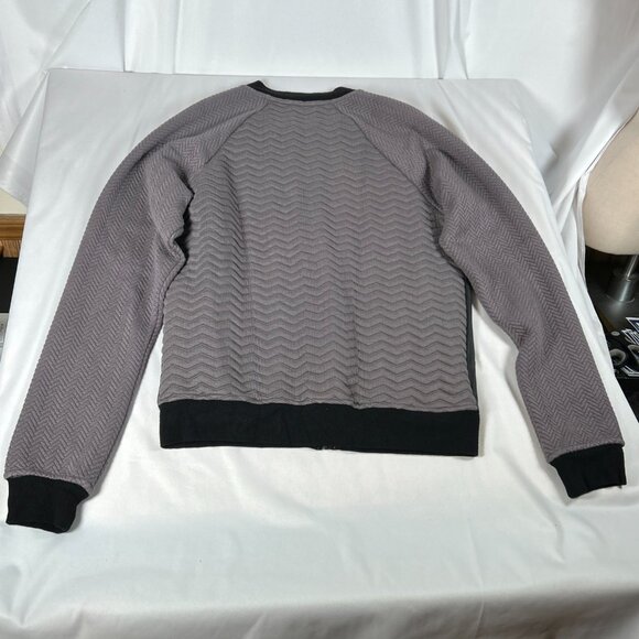 Tart Collection Women’s Small Gray Black Quilted Faux Leather Soft Full Zip Warm - Picture 10 of 11